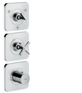 Bild von AXOR Citterio E Thermostatmodul 380/120 Unterputz für 3 Verbraucher mit 3 Einzelrosetten, Art.Nr. 36704000