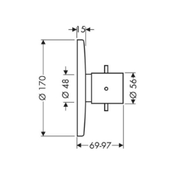 Picture of AXOR Starck Thermostat Highflow 59 l/min Unterputz, Art.Nr. 10715000