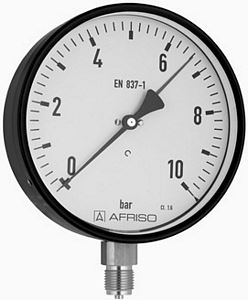Bild von Hydrometer AFRISO Manometer mit Standardskala 0-10.0 bar, Art.Nr. : 85115201
