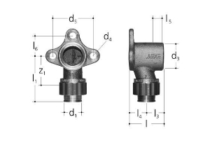 Picture of JRG Sanipex Armaturenanschluss, einfach d 12 mm, GN 1/2 inch, Art.Nr. : 5533.012