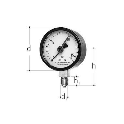 Picture of JRG Sanipex Manometer, GN (inch): 1∕4, Art.Nr. : 8108.080