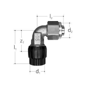 Bild von JRG Sanipex MT Winkel mit Stecknippel,  d  (mm) :16, Art.Nr. : 4615.116