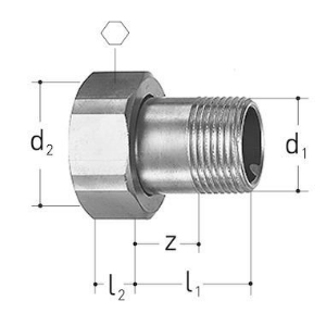 Bild von JRG Sanipex Verschraubung,  GN (inch): 3∕8, Art.Nr. : 8200.160