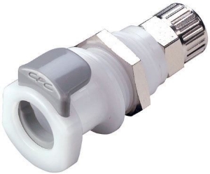 Bild von CPC Kupplungen 10mm PTF Non-Valved Panel Mount  Acetal (POM) Coupling Body - 25 Stk,  Art.Nr. : APC120M10