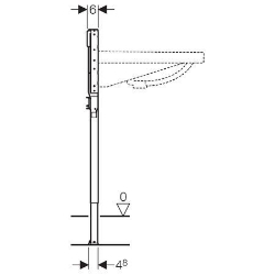 Picture of Geberit Duofix Element für Doppelwaschtisch, 98 cm, erweiterbar auf 112 cm, Bausatz, Art.Nr. : 111.530.00.1