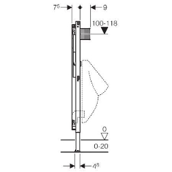Picture of Geberit Duofix Element für Urinal, 112–130 cm, universell, Art.Nr. : 111.621.00.1