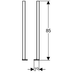 Bild von Geberit Duofix Fussverlängerungsset für Fussbodenaufbau 20–40 cm, Art.Nr. : 111.848.00.1