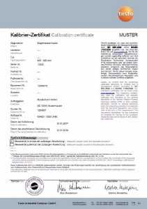 Picture of Testo Kalibrierung Infrarot Temperatur Anzahl Kalibrier Punkte  1, Art.Nr. : 0520 0102 1