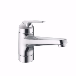 Bild von KWC DOMO Küche chromeline A 225 Hebelmischer Schwenkauslauf 160° Neoperl Cascade, chromeline, flex-PEX 3/8", Art.Nr. : 10.061.023.000FL