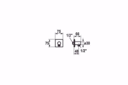Bild von KWC Schlauchanschluss chromeline Schlauchanschluss, chromeline, Rosette eckig, Art.Nr. : 26.000.611.000