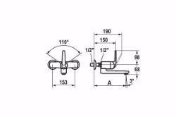 Bild von KWC DOMO Küche chromeline A 225 AD 153 Hebelmischer Schwenkauslauf 90° bei Bedarf mit Schraube fix, chromeline, AD153, Art.Nr. : 11.062.003.000