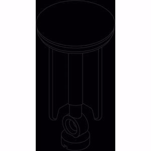 Bild von KWC Ablaufstopfen mit Fuss chrom, Art.Nr. : Z.200.198.000