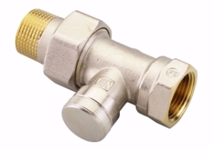 Bild von Danfoss Ventil Rücklaufverschraubung Typ RLV 20, 3/4 Zoll Durchgang vernickelt 003L0146