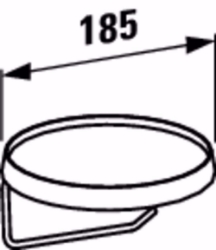 Bild von Laufen KARTELL BY LAUFEN - Papierrollenhalter, Ø 185 mm, inklusive Ablageschale 'disc' kristallklar, 1 x 1 x 1,   004, chrom  , Art.Nr. : H3843320040001