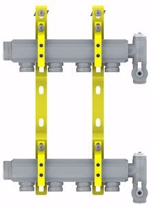 Bild von Meier Tobler Messing-Verteiler 1"x3/4" ohne Ventil 4 Kreise , Art.Nr. : 220BM-06-04-8863