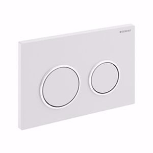 Bild von Geberit Omega20 Betätigungsplatte weiss/glanzverchromt, Art.Nr.: 115.085.KJ.1