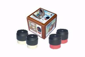 Bild von Linum FUßDÄMPFER SET MIT 4 STÜCK 2X WEISS + 2X ROT - 70 BIS 120 KG , alte Kode : LAC-426, Art.Nr. :LAV-1122-000