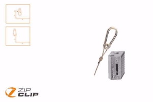 Picture of Zip-Clip SNAP-IT SEILAUFHANGUNG + KARABINERHAKEN 5 METER - BELASTUNG 90KG - 5 STUCK , Art.Nr. : ZIP-305S