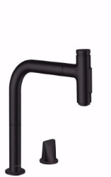 Bild von Hansgrohe Metris Select M71 2-Loch Einhebel-Küchenmischer 200, Ausziehbrause, 2jet, sBox, Mattschwarz , Art.Nr. : 73818670