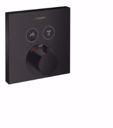 Bild von Hansgrohe ShowerSelect Thermostat Unterputz für 2 Verbraucher, Mattschwarz , Art.Nr. : 15763670