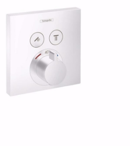 Bild von Hansgrohe ShowerSelect Thermostat Unterputz für 2 Verbraucher, Mattweiß , Art.Nr. : 15763700