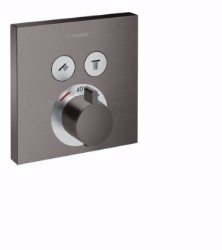 Bild von Hansgrohe ShowerSelect Thermostat Unterputz für 2 Verbraucher, brushed black chrome , Art.Nr. : 15763340
