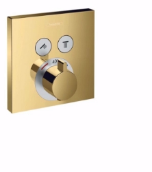 Bild von Hansgrohe ShowerSelect Thermostat Unterputz für 2 Verbraucher, polished gold-optic , Art.Nr. : 15763990