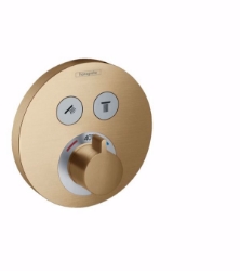 Bild von Hansgrohe ShowerSelect S Thermostat Unterputz für 2 Verbraucher, brushed bronze , Art.Nr. : 15743140