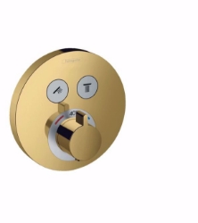 Bild von Hansgrohe ShowerSelect S Thermostat Unterputz für 2 Verbraucher, polished gold-optic , Art.Nr. : 15743990
