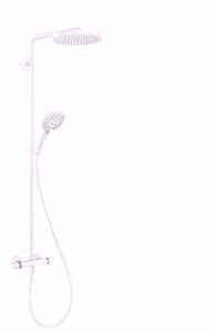 Bild von Hansgrohe Raindance Select S Showerpipe 240 1jet PowderRain mit Ecostat Comfort Thermostat, Mattweiß , Art.Nr. : 27633700