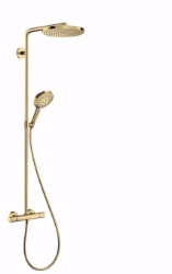 Picture of Hansgrohe Raindance Select S Showerpipe 240 1jet PowderRain mit Ecostat Comfort Thermostat, polished gold-optic , Art.Nr. : 27633990