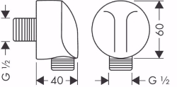 Bild von Hansgrohe FixFit Wandanschluss E ohne Rückflussverhinderer, Mattschwarz , Art.Nr. : 27454670
