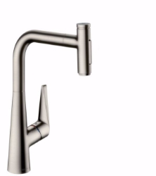 Bild von Hansgrohe Talis Select M51 Einhebel-Küchenmischer 300, Ausziehbrause, 2jet, edelstahl finish , Art.Nr. : 72823800