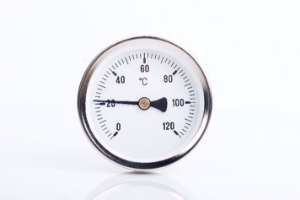 Picture of MAWI Technik AG Temperaturmessgeräte Heizungsthermometer 0 bis 120°C  Durchmesser 100mm  Einbaulänge 100mm mit Schutzhülse , Art.Nr. : 30.0000.0014