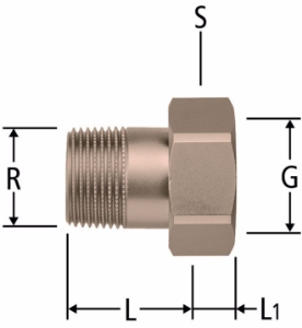 Bild von Nussbaum  92001 Optifitt-Serra-Anschlussverschraubung mit Aussengewinde, Grösse: ½ x ¾ C, Art.Nr. 92001.74