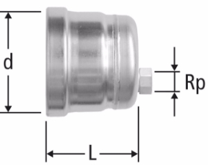 Bild von Nussbaum  55026 Optipress-Therm-Verschlusskappe mit Innengewinde exzentrisch, Grösse: 88.9, Art.Nr. 55026.72
