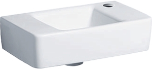 Picture of Geberit Renova Plan Handwaschbecken mit Hahnloch ohne Überlauf KeraTect, weiss, 40x25cm, Art.Nr. : 272142600