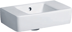 Bild von Geberit Renova Plan Handwaschbecken ohne Hahnloch mit Überlauf KeraTect, weiss, 40x25cm, Art.Nr. : 272143600