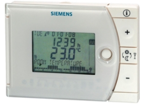 Bild von Siemens Zweipunkt-Raumthermostat mit Tagesschaltuhr, Batterie, nur Heizen, Empfang Zeitsignal DCF77, Art.Nr.: REV13DC - Nachfolgemodel REV13 ohne Funkzeitsignal