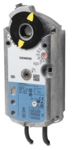 Bild von Siemens Luftklappen-Drehantrieb, AC 230 V, 2-Punkt, 7 Nm, Federrücklauf 90/15 s, 2 Hilfsschalter, Art.Nr.: GMA326.1E