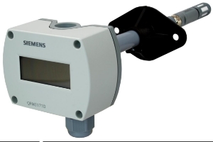 Bild von Siemens Luftkanalfühler für Feuchte (4…20 mA) und Temperatur (0…20 mA) für erhöhte Anforderungen, mit Displa, Art.Nr.: QFM3171D