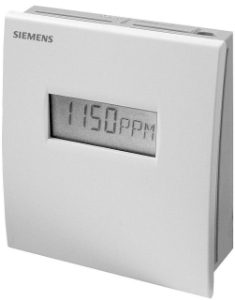 Bild von Siemens Raum-Luftqualitätsfühler CO<sub>2</sub>+Temperatur+rel. Luftfeuchtigkeit mit Display, Art.Nr.: QPA2062D