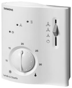 Bild von Siemens Raumthermostat für 2-Rohr-Ventilatorkonvektoren, AC 230 V, Stellsignal 2-Punkt, Rückluftfühler, Art.Nr.: RCC10 - abgelöst durch RDG100