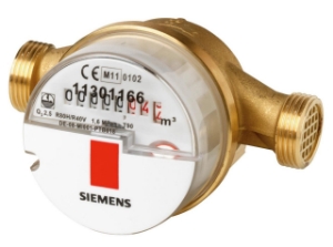 Bild von Siemens Mechanischer Wasserzähler, Aufputz mit Modulschacht, 2,5 m³/h, 80 mm, G  3/4 ", warm, Art.Nr.: WFW30.D080