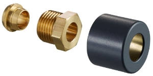 Bild von Oventrop - Klemmringverschraubungs-Set für Thermostatventile "E" G 1/2 AG x 15 mm, anthrazit, 1fach, Art.Nr. : 1169493