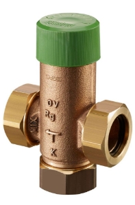 Bild von Oventrop - Thermostatischer Brauchwassermischer "Brawa-Mix" AG G 1 mit 3 ÜM, Rg, 30-70 C, ohne Verbrühschutz, Art.Nr. : 1300251