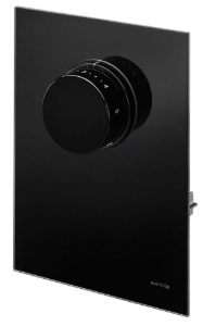Bild von Oventrop - Abdeckung mit Thermostat als Ersatz für Unibox T-RTL Echtglas schwarz, Art.Nr. : 1022778