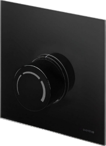 Picture of Oventrop - Abdeckung mit Thermostat als Ersatz für Unibox RTL Echtglas schwarz, Art.Nr. : 1022788