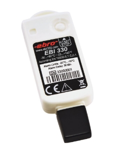 Bild von Ebro Electronic EBI 330-T30 SingleUse-PDF-USB-Temp.-Datenlogger, Sensor intern, -30°C/+60°C, Batch-Kalibration (10 Stück), Art.Nr. : 1340-6332