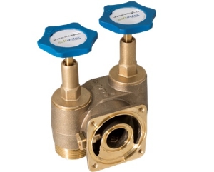 Bild von SoftWater Verschneidearmatur 2-Hahnen, Nussbaum- kompatibel: Ja, Anschluss: DN40/50, Lochabstand: 80 mm, Abgang (G): AG 1  1/2", Art.Nr. : 7052